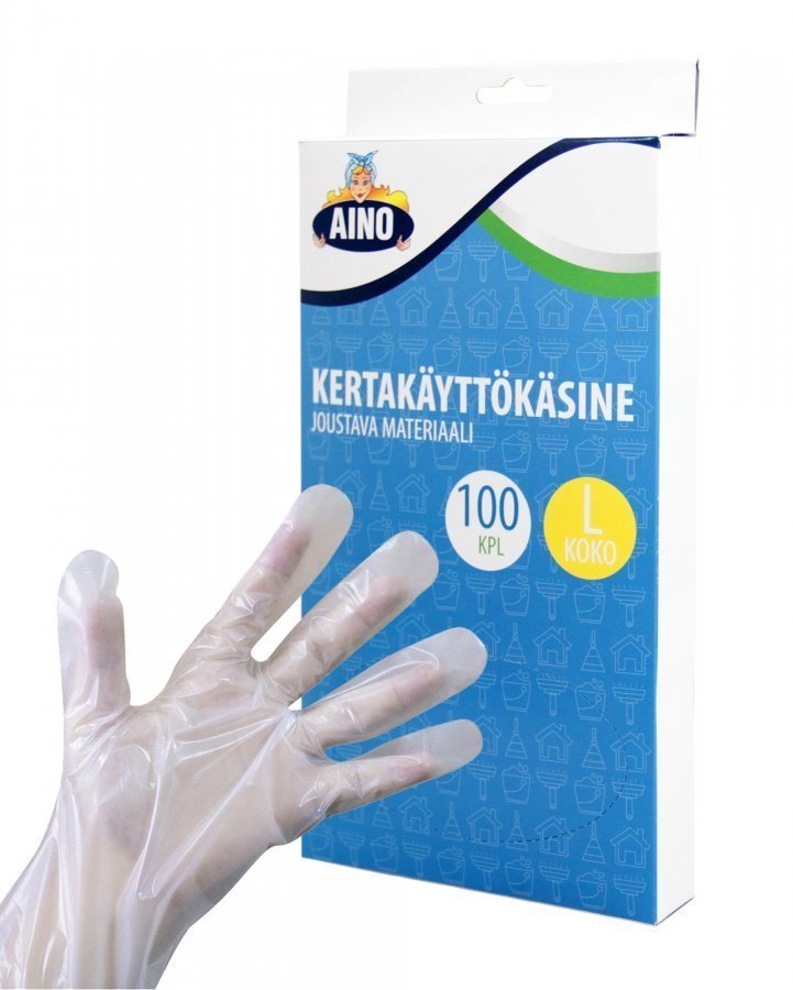 Инструменты для уборки Aino kertakäyttökäsine L 100 k | Лапландия 